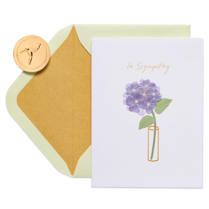 Papyrus Sympathy Card (Floral Vase) - Image 1